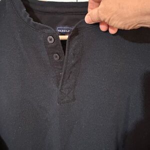 Black Men's Henley Shirt